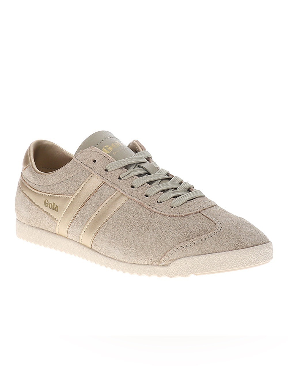Gola Classics Women’s Bullet Pearl Sneakers Retro low top Suede beige gold 8.5 - Picture 2 of 14